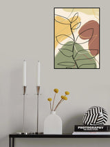 Abstract Foliage Line Art Poster och Canvastavla