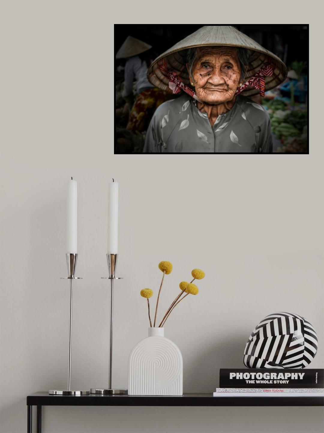 Shopping at the market Poster och Canvastavla