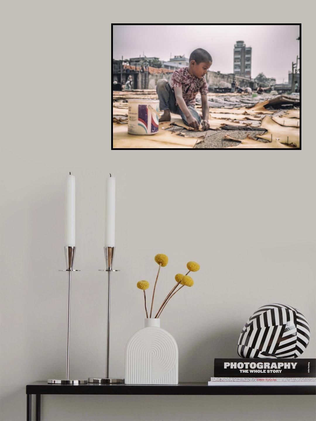 Boy from leather manufacture Poster och Canvastavla