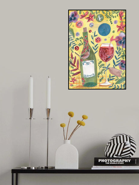 Mermaid Wine Poster och Canvastavla