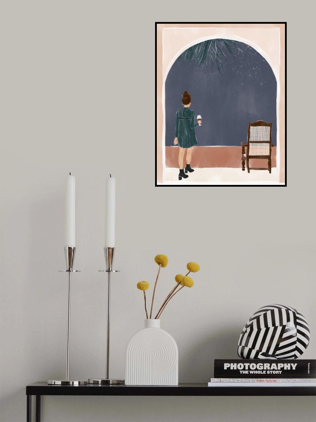 Starry Night Poster och Canvastavla