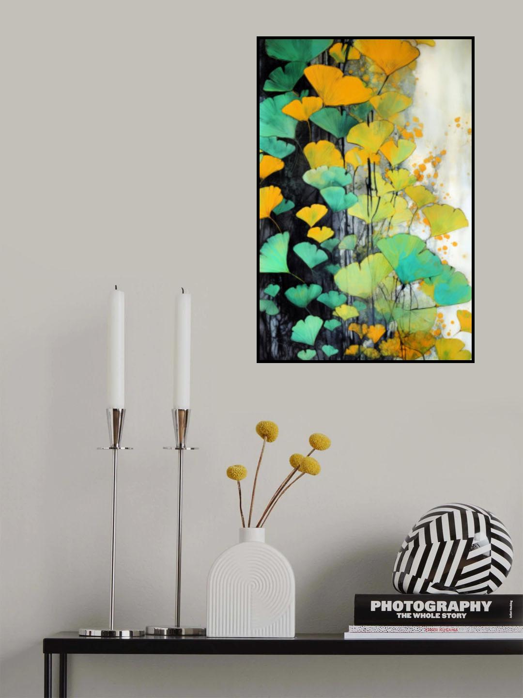 Ginko Biloba leaves 6 Poster och Canvastavla