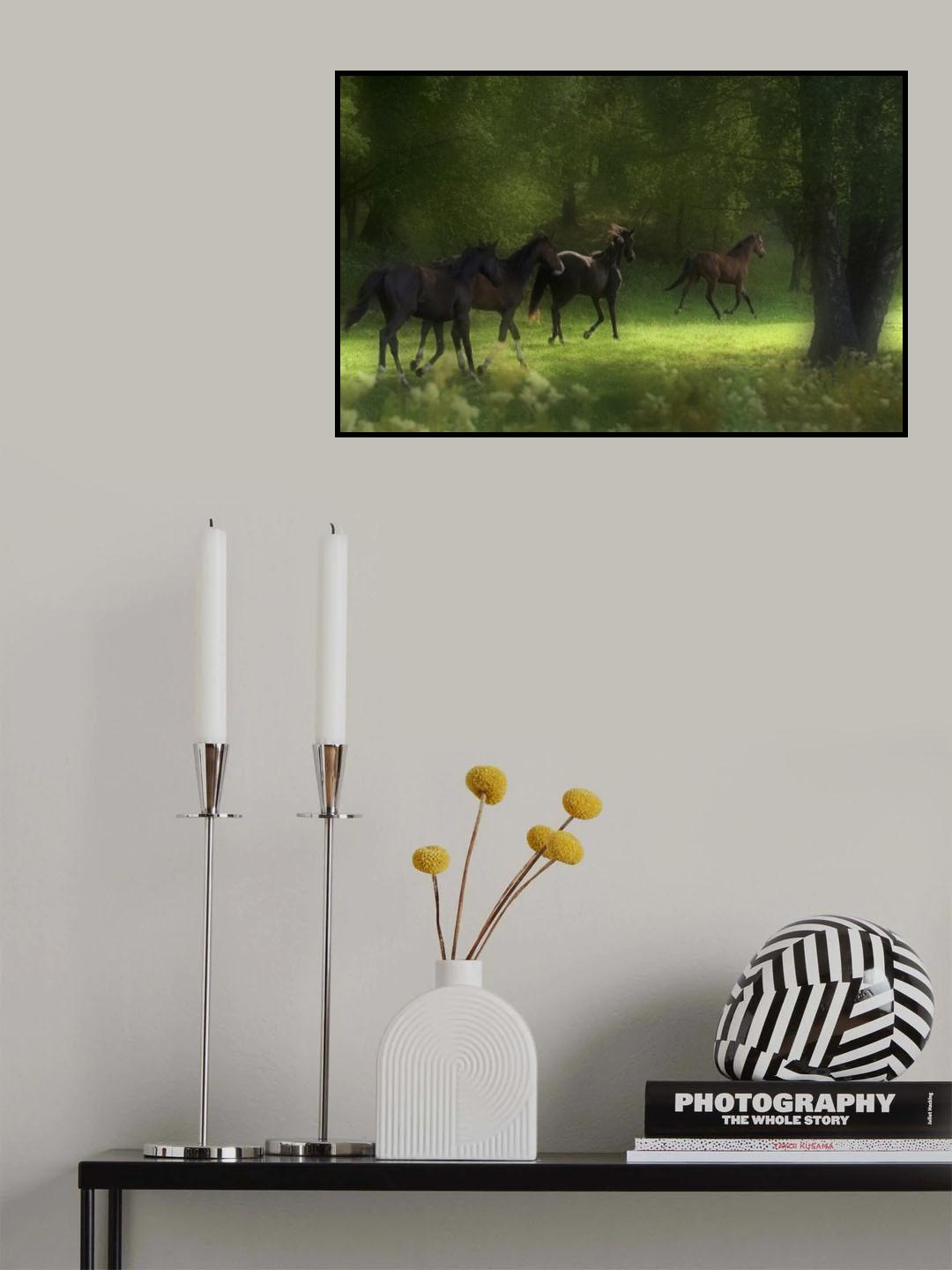 Running Horses Poster och Canvastavla