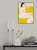 Girl With A Wineglass Poster och Canvastavla