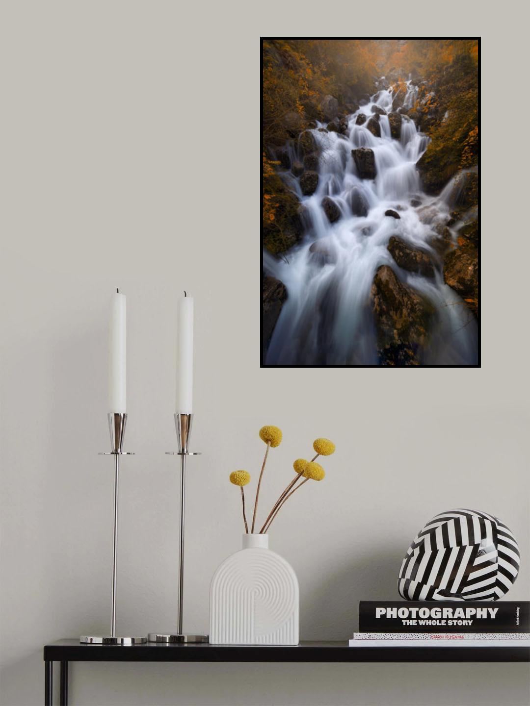 White on Red Poster och Canvastavla