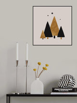 Xmas Trees & Stars Poster och Canvastavla