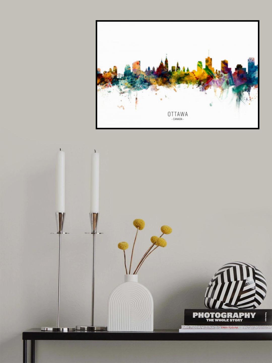 Ottawa Canada Skyline Poster och Canvastavla