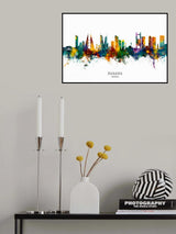 Manama Bahrain Skyline Poster och Canvastavla