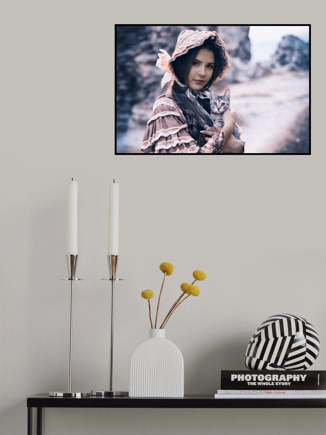 Medana and the cat Poster och Canvastavla