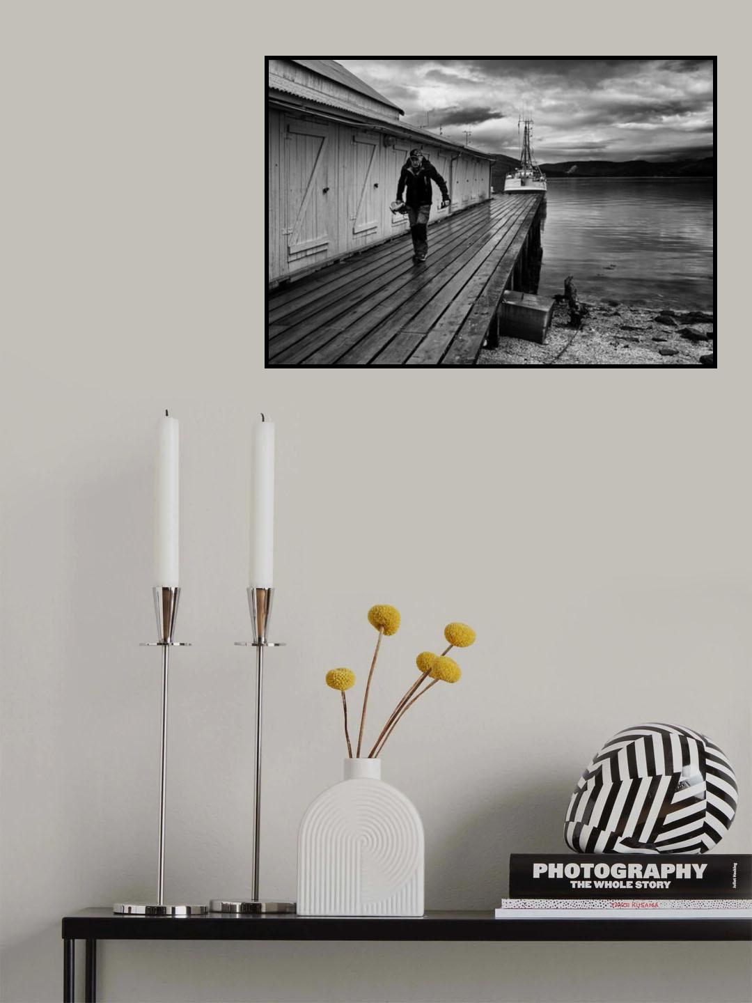 Storm in the fjord Poster och Canvastavla