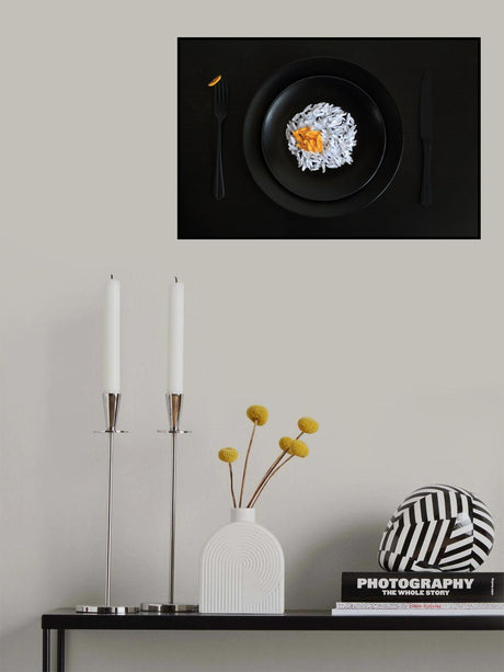 A fried egg for the origami master Poster och Canvastavla