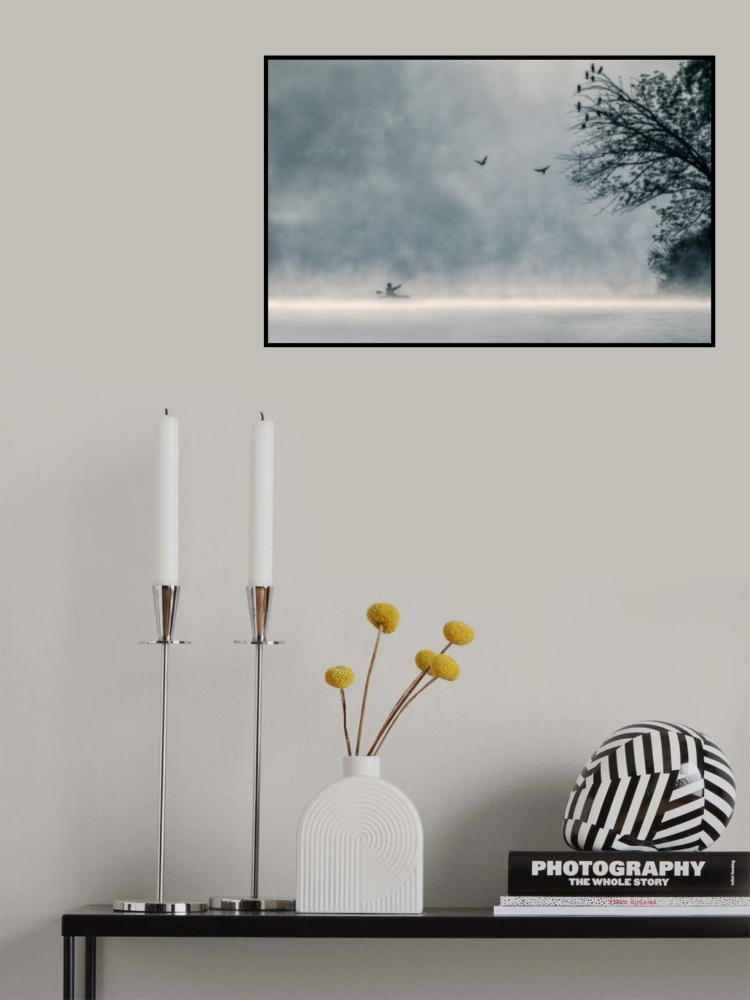 Misty lake Poster och Canvastavla