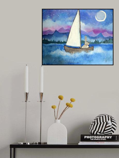 Sailboatbunny Poster och Canvastavla