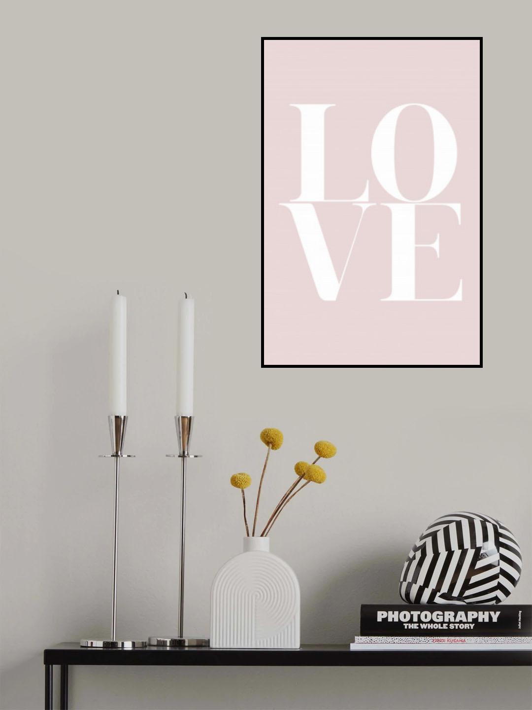 Love Pink Poster och Canvastavla