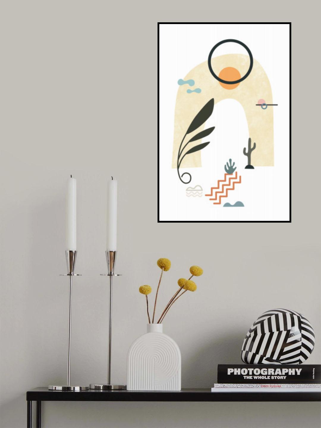 Tropical Villa Color and Shapes 16 Poster och Canvastavla