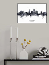 Providence Rhode Island Skyline Poster och Canvastavla