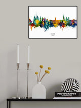 Dijon France Skyline Poster och Canvastavla