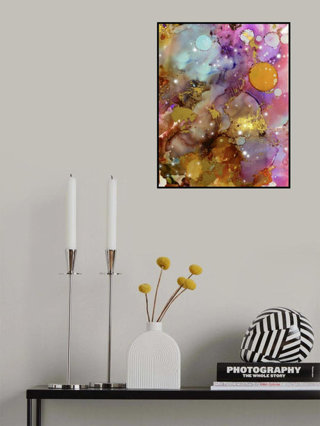 Alcohol Ink Pink Poster och Canvastavla