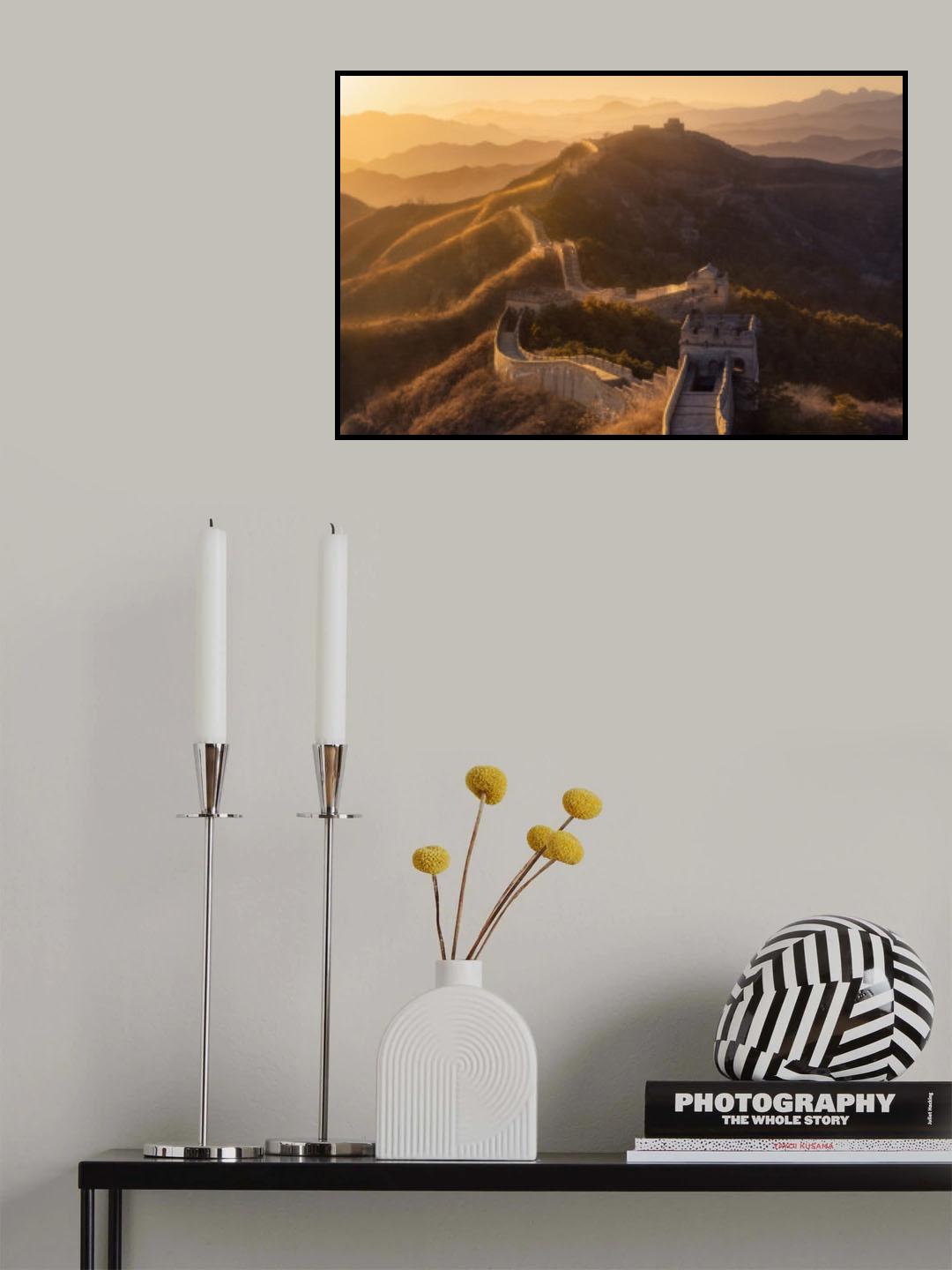 flying dragon in the golden light Poster och Canvastavla