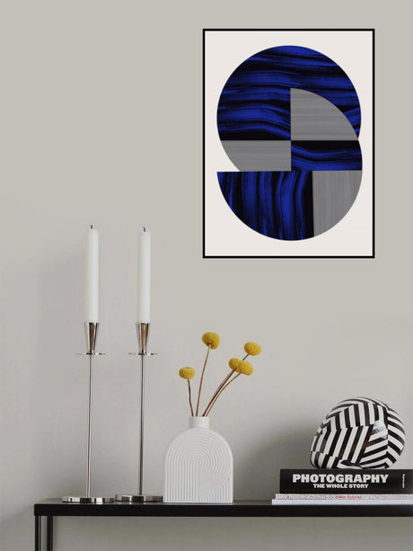 Scandinavian In Blue and Black 2 Poster och Canvastavla