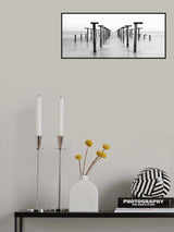 old pier and dramatic seascape Poster och Canvastavla