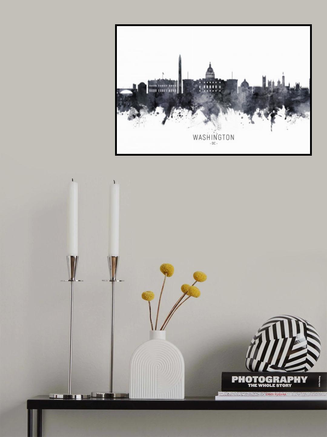 Washington Skyline DC Poster och Canvastavla