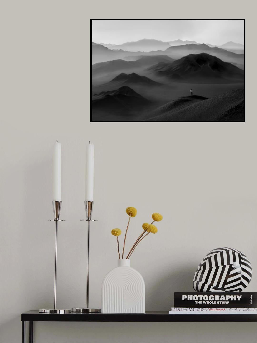 Surrounded by Mountains and Hills Poster och Canvastavla
