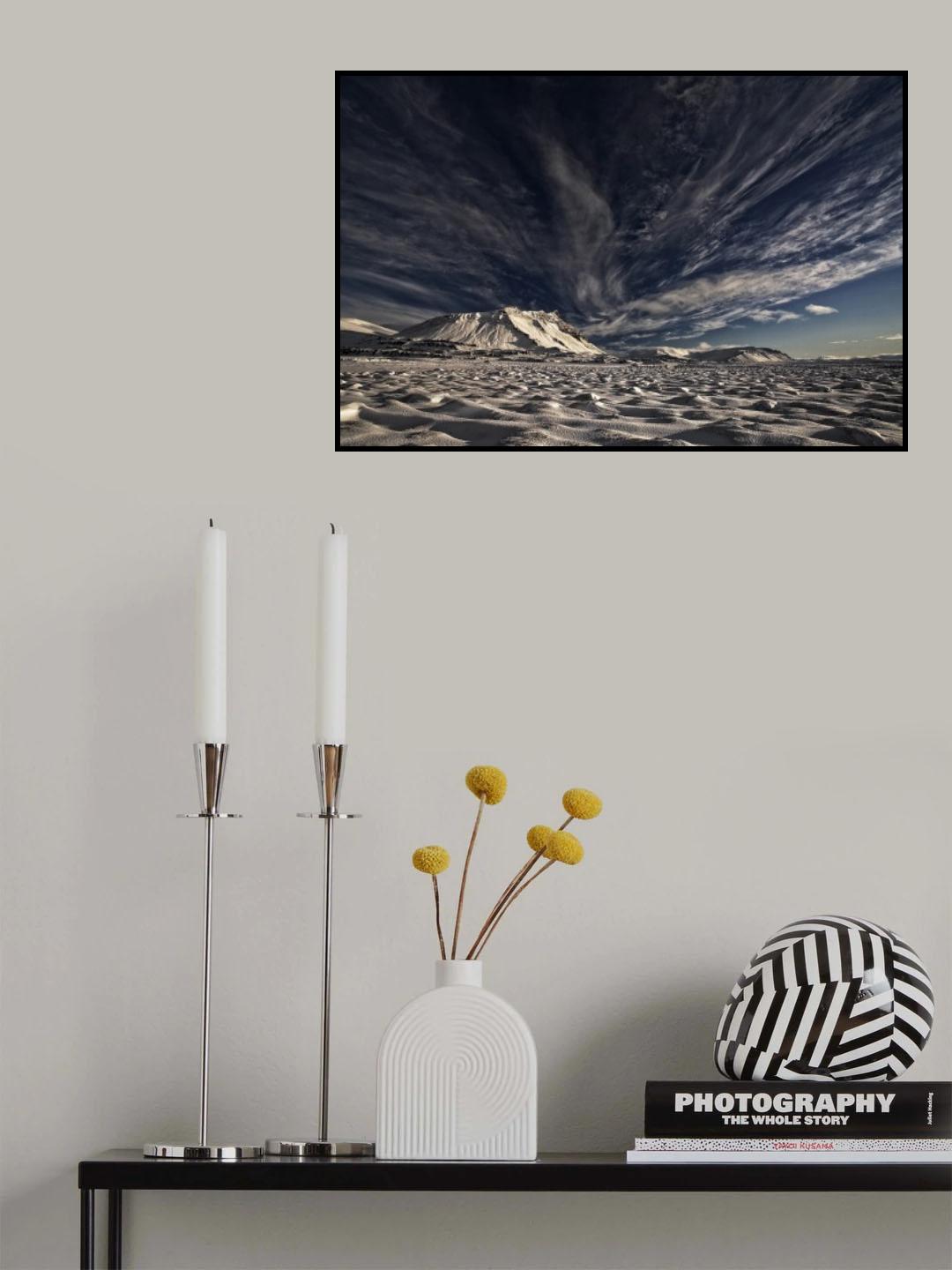 Blue  White Poster och Canvastavla