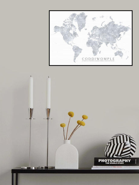 Coddiwomple world map Poster och Canvastavla