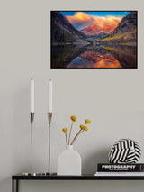 A Perfect Morning in Maroon Lake Poster och Canvastavla
