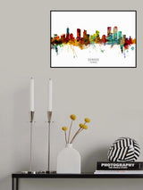 Denver Colorado Skyline Poster och Canvastavla