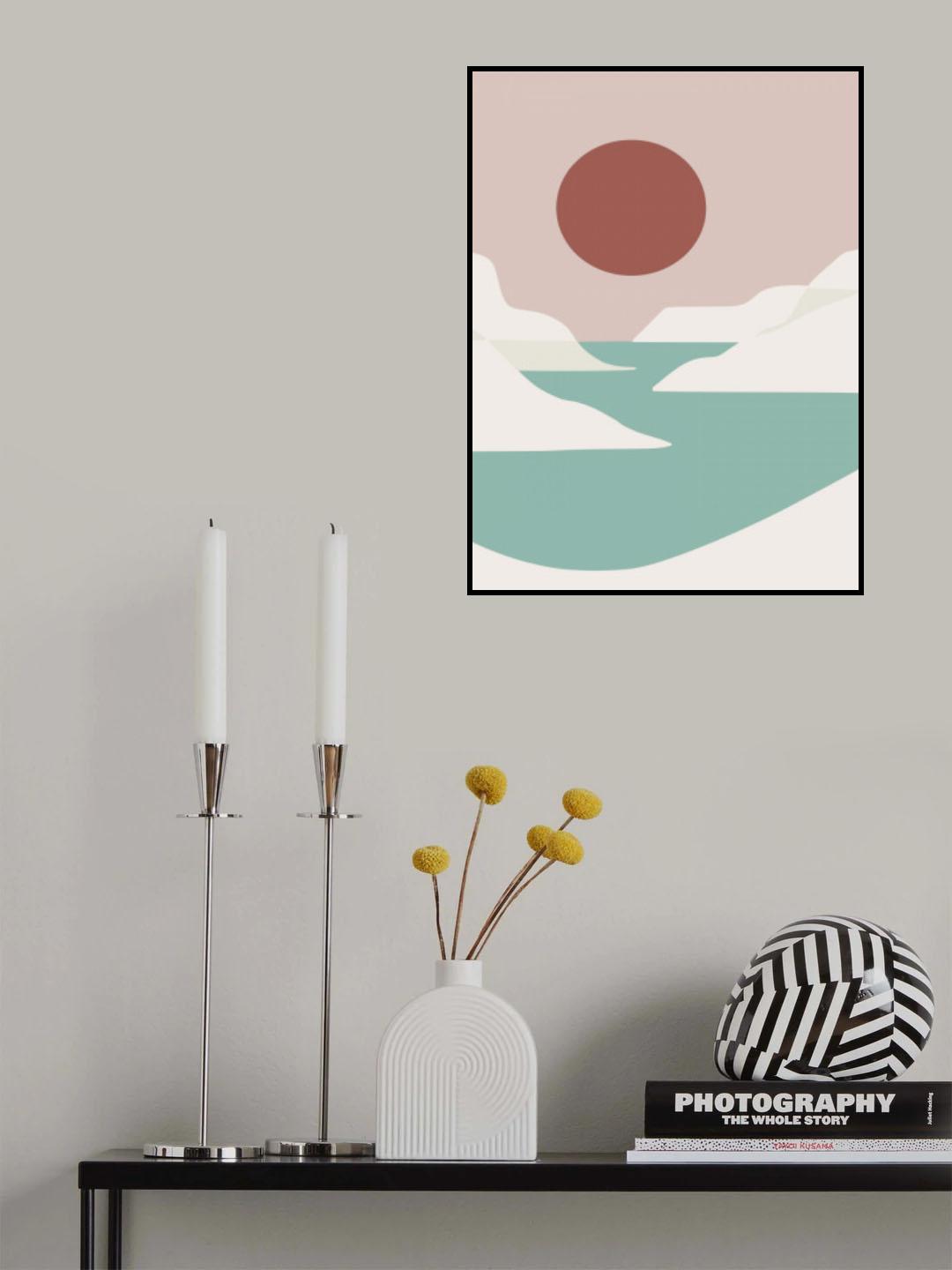 Minimal Sunset Beach Poster och Canvastavla