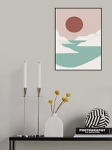 Minimal Sunset Beach Poster och Canvastavla