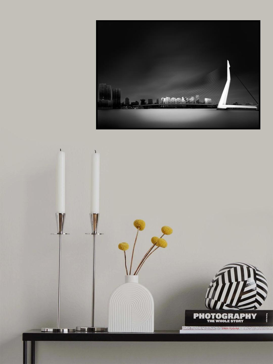 Erasmus Bridge Rotterdam Poster och Canvastavla