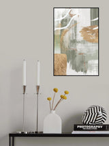 White Lines On Green 1 Poster och Canvastavla