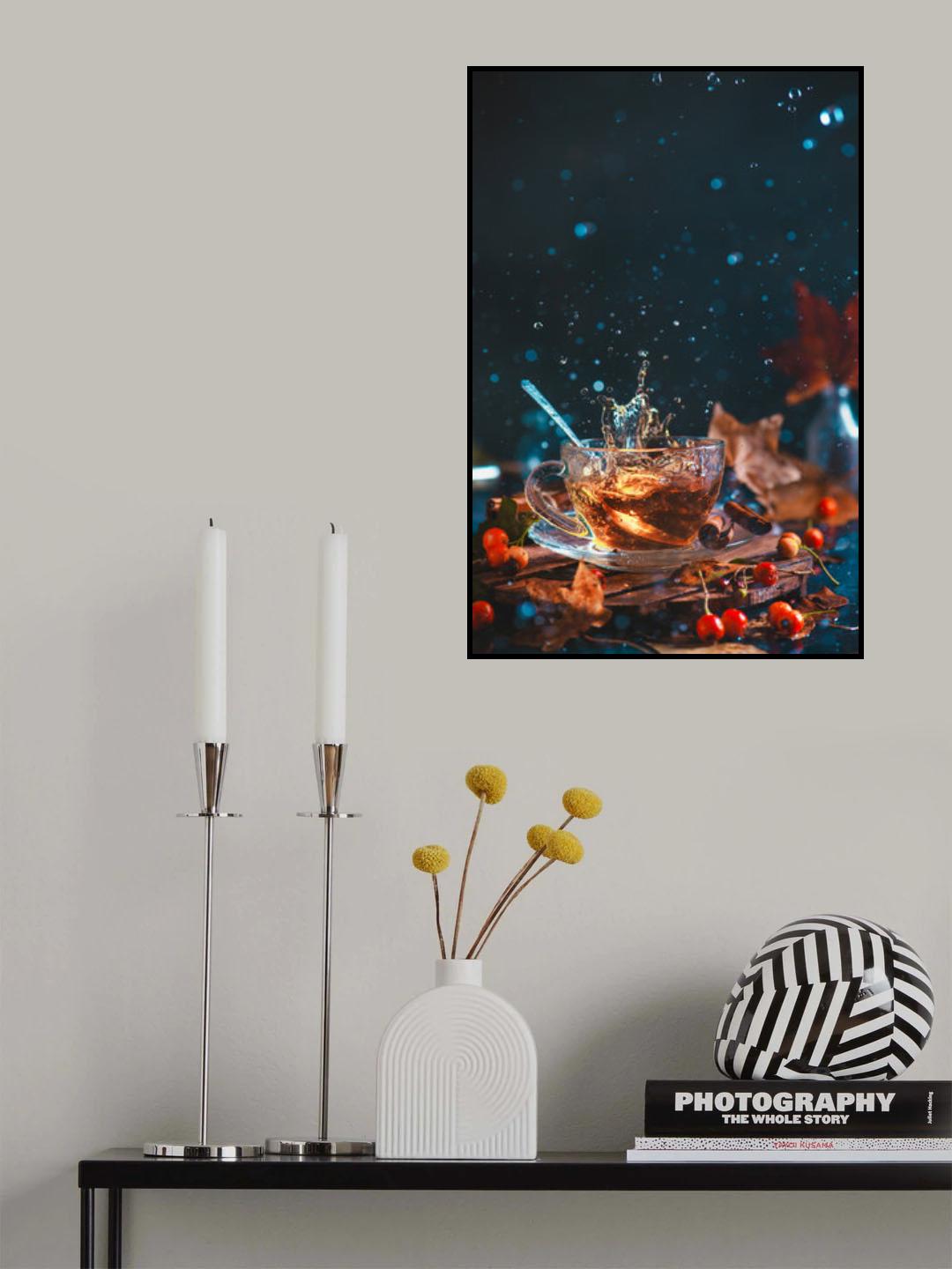 Autumn Teatime Poster och Canvastavla