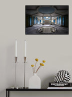 Dark Blue Staircase Poster och Canvastavla