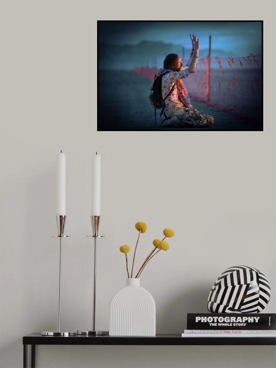 unable to cross the border Poster och Canvastavla