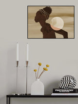 Angolan Moon Poster och Canvastavla