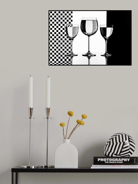 Black&amp;White glasses Poster och Canvastavla