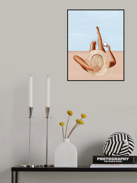 Poolside Girl Poster och Canvastavla