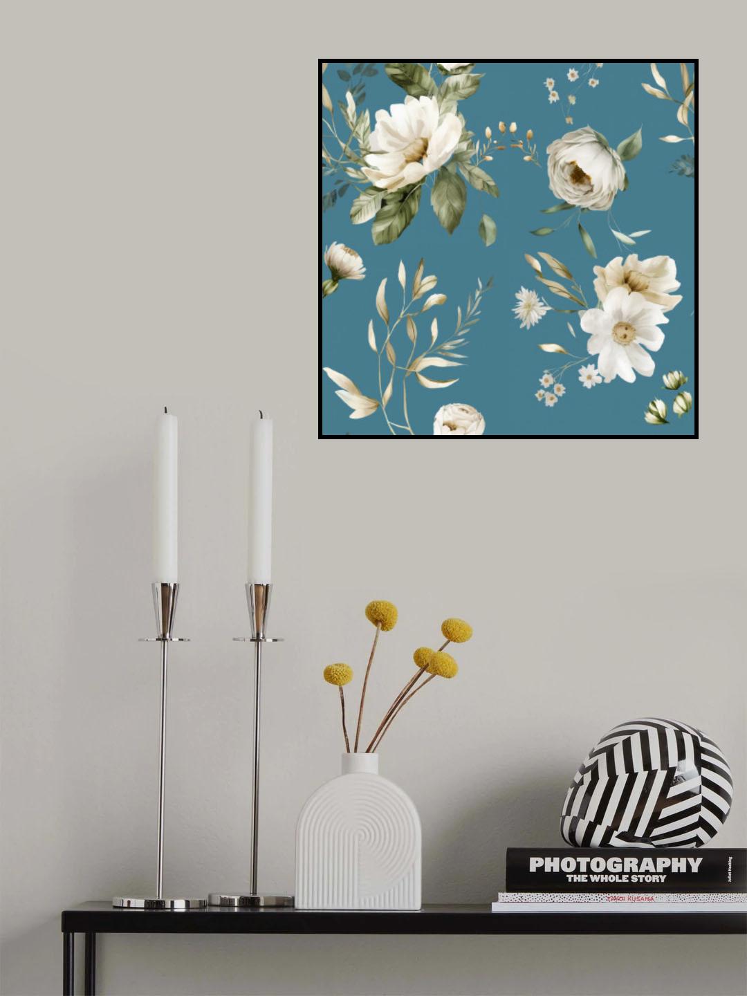 Wall Mural Wh 3 4096 Blue Poster och Canvastavla