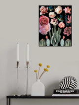 Cacti Floral Blooms Botanical Poster och Canvastavla