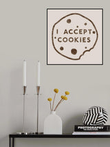 I Accept Cookies Poster och Canvastavla
