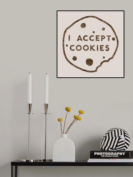 I Accept Cookies Poster och Canvastavla