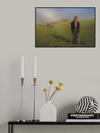 Shepherd in fog Poster och Canvastavla