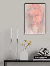 Bärtiger in Rot Poster och Canvastavla