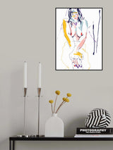 Woman With Crossed Hands Poster och Canvastavla