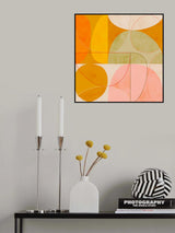 Mid Century Curry Yellow Blush Spring2 Poster och Canvastavla