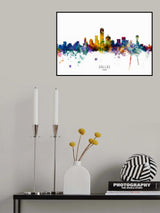 Dallas Texas Skyline Poster och Canvastavla